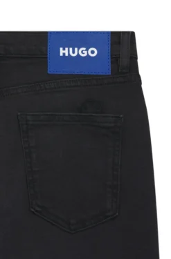 Skinny-Fit Jeans aus schwarzem Stretch-Denim