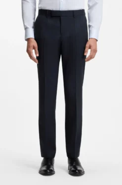 Slim-Fit-Anzug aus gestreifter italienischer Schurwolle
