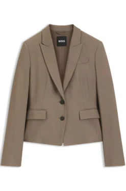 Slim-Fit Blazer aus elastischer Gabardine