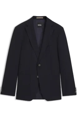 Slim-Fit Blazer aus elastischer Schurwolle