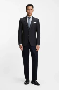 Slim-Fit Blazer aus elastischer Schurwolle