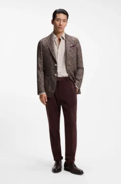 Slim-Fit Blazer aus fein gemustertem Gewebe