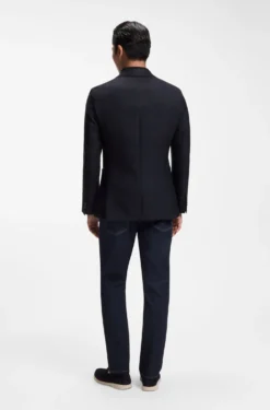 Slim-Fit Blazer aus karierter Schurwolle