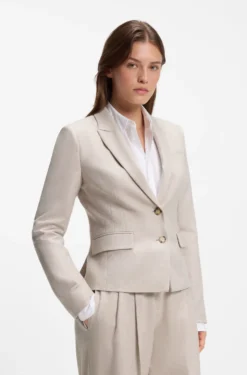 Slim-Fit Blazer aus meliertem Flanell