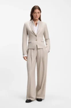 Slim-Fit Blazer aus meliertem Flanell
