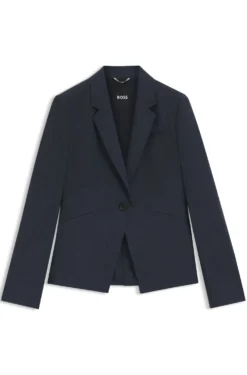 Slim-Fit Blazer aus melierter Schurwolle
