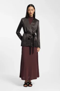 Slim-Fit Blazer aus schimmerndem Twill