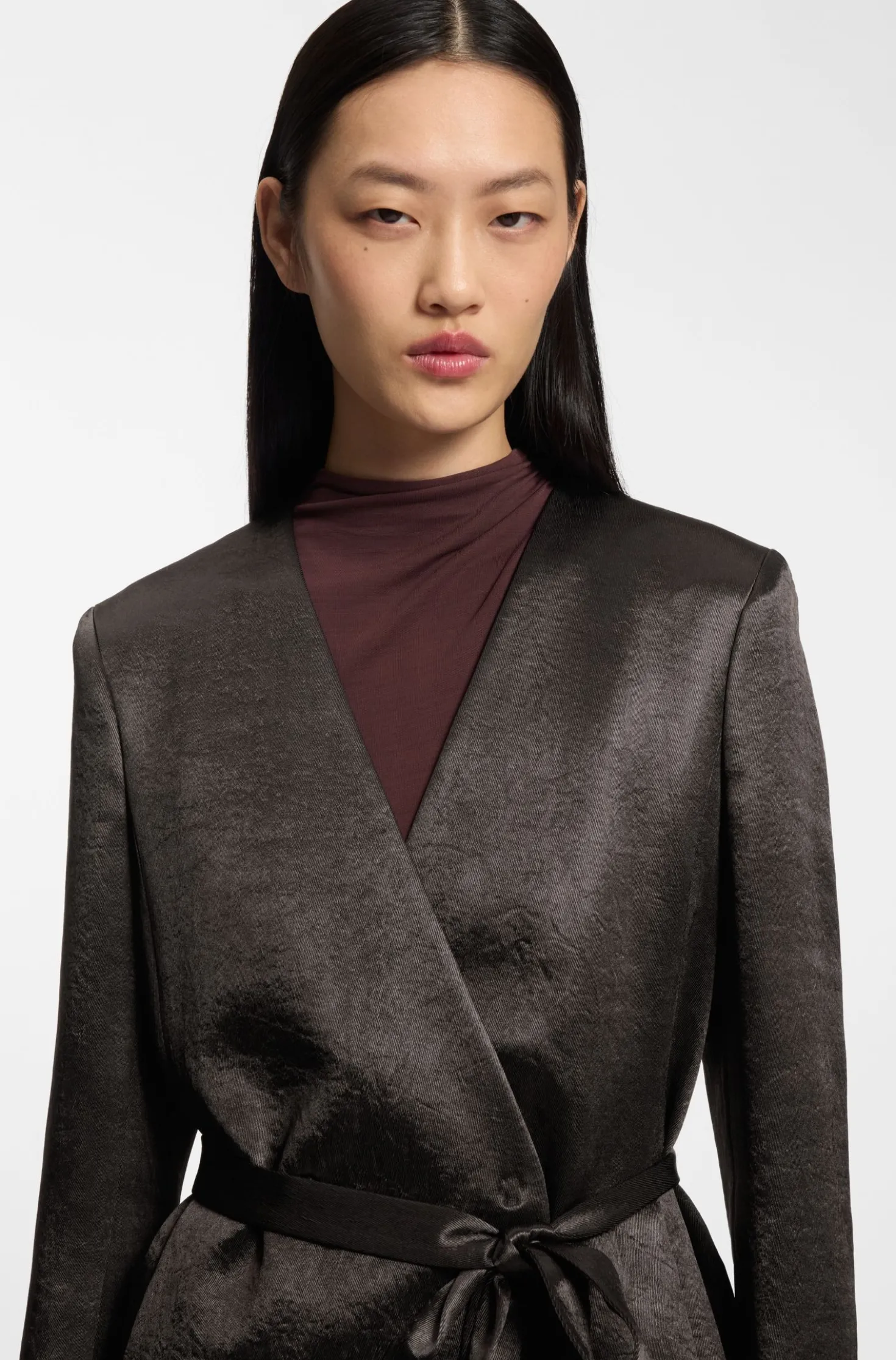 Slim-Fit Blazer aus schimmerndem Twill