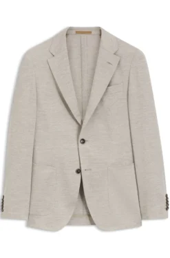Slim-Fit Blazer aus Schurwolle mit Baumwolle