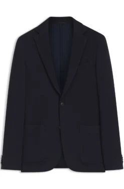 Slim-Fit Blazer aus Stretch-Jersey mit Mikromuster