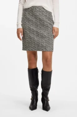 Slim-Fit Bleistiftrock mit Fischgrätmuster