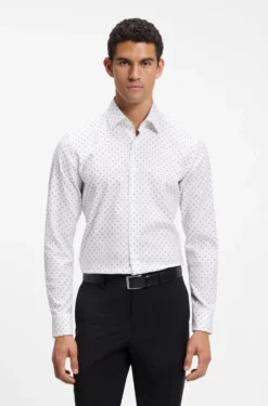 Slim-Fit Business-Hemd aus Stretch-Baumwolle