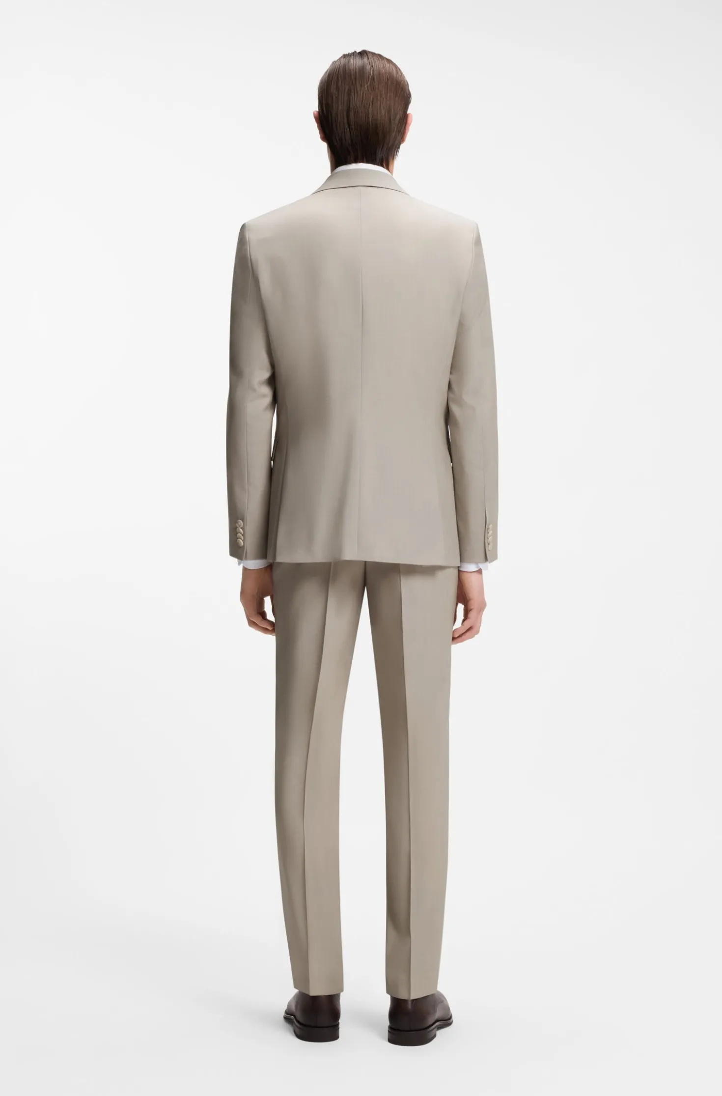 Slim-Fit Dreiteiler aus Schurwolle