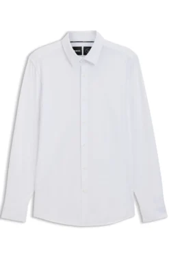Slim-Fit Hemd aus Baumwoll-Mix mit Performance-Stretch