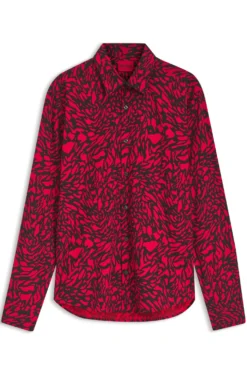 Slim-Fit Hemd aus Baumwoll-Popeline mit markantem Print