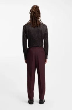 Slim-Fit Hemd aus bedrucktem Satin