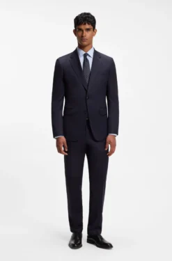 Slim-Fit Hemd aus bügelleichtem Baumwoll-Twill