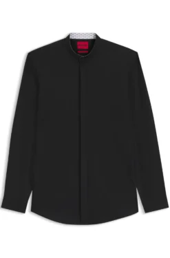 Slim-Fit Hemd aus bügelleichter Baumwoll-Popeline