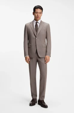 Slim-Fit Hemd aus bügelleichter Stretch-Baumwolle