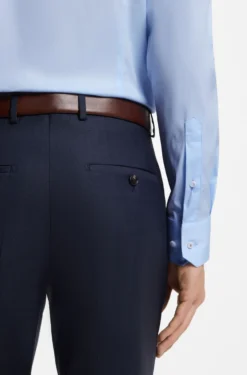 Slim-Fit Hemd aus elastischem Baumwoll-Mix mit Popeline-Webstruktur