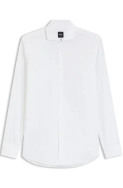 Slim-Fit Hemd aus elastischem Baumwoll-Twill