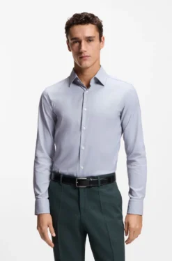 Slim-Fit Hemd aus funktionalem Stretch-Twill