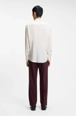 Slim-Fit Hemd aus gewaschenem Satin