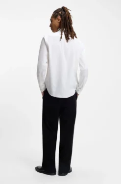 Slim-Fit Hemd aus Stretch-Baumwoll-Canvas