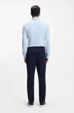 Slim-Fit Hemd aus strukturiertem Performance-Stretch-Jersey