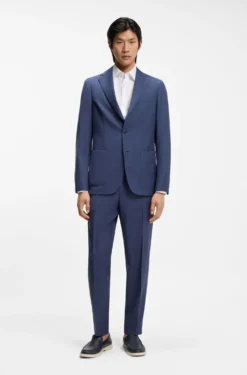 Slim-Fit Hemd aus Twill aus einem Leinen-Mix