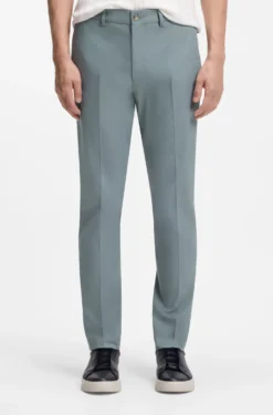 Slim-Fit Hose aus Baumwolle, Seide und Stretch