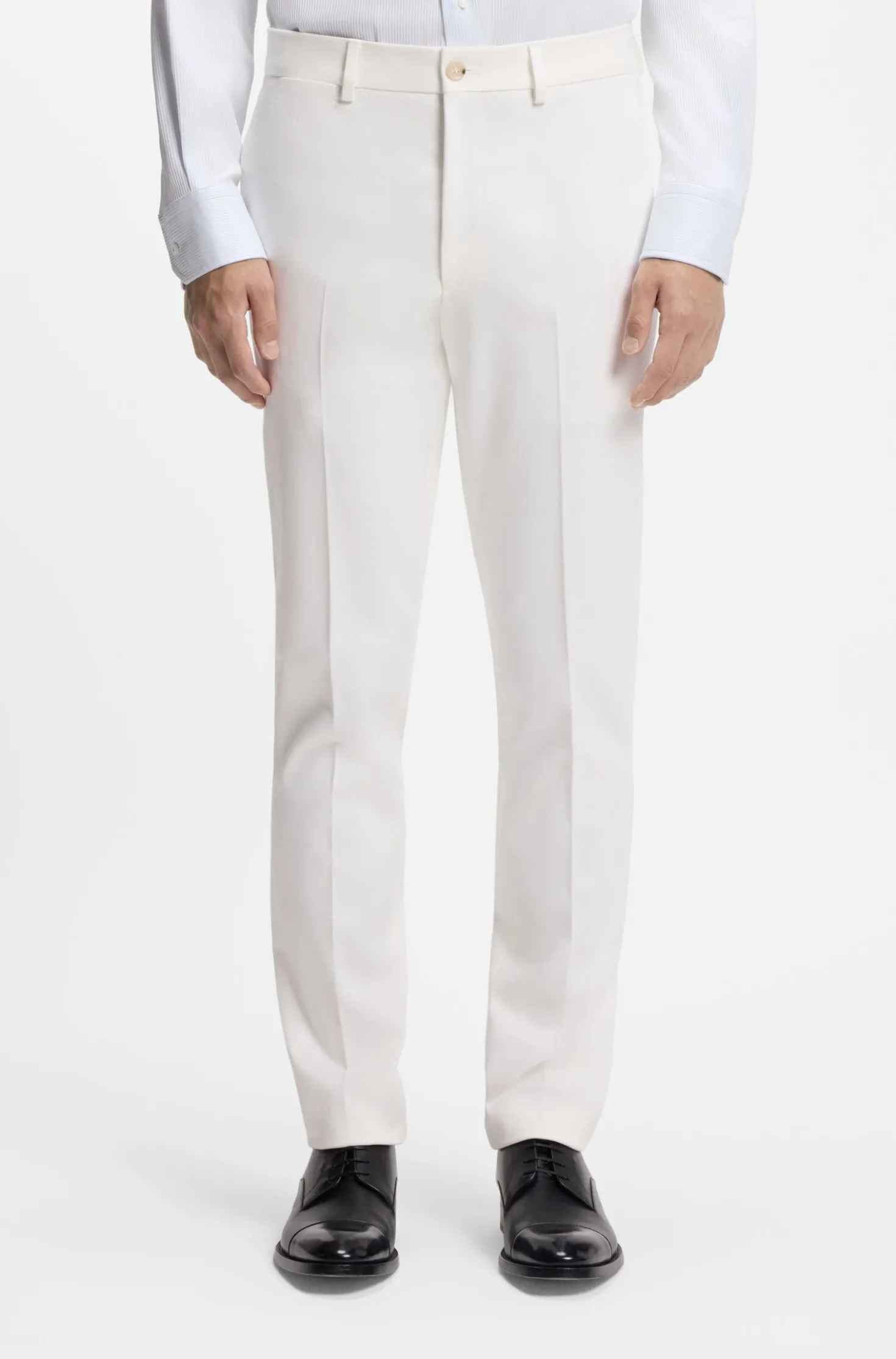Slim-Fit Hose aus Baumwoll-Mix mit Kaschmir- und Elasthan-Anteil