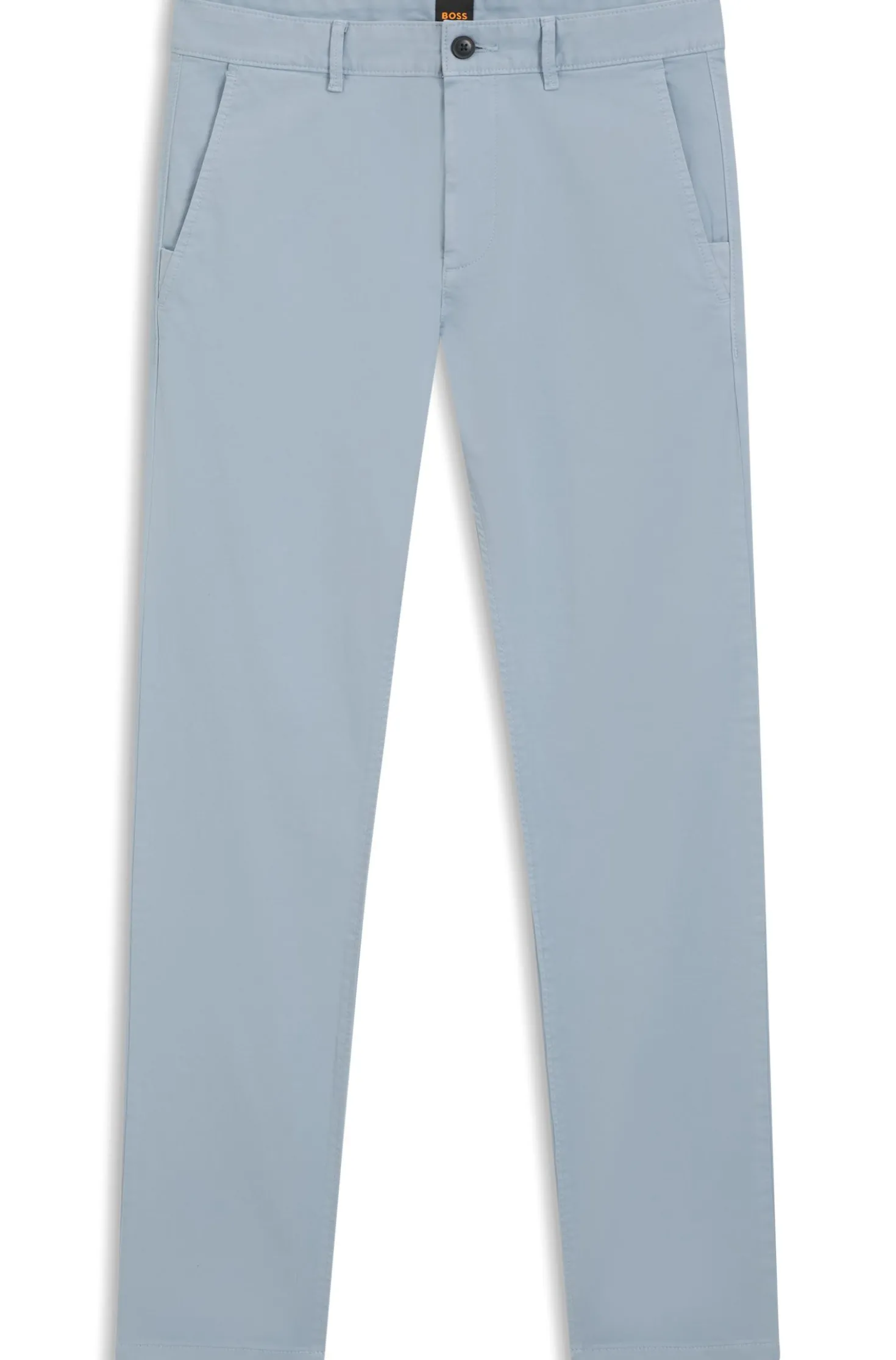 Slim-Fit Hose aus überfärbtem elastischem Satin