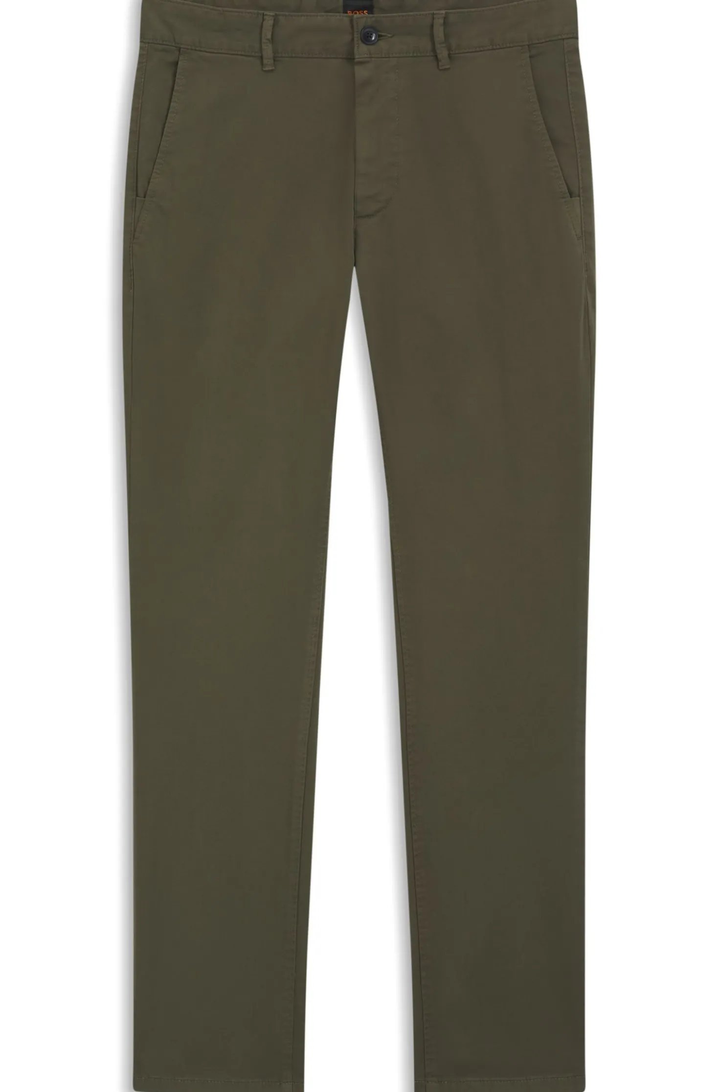 Slim-Fit Hose aus überfärbtem elastischem Satin