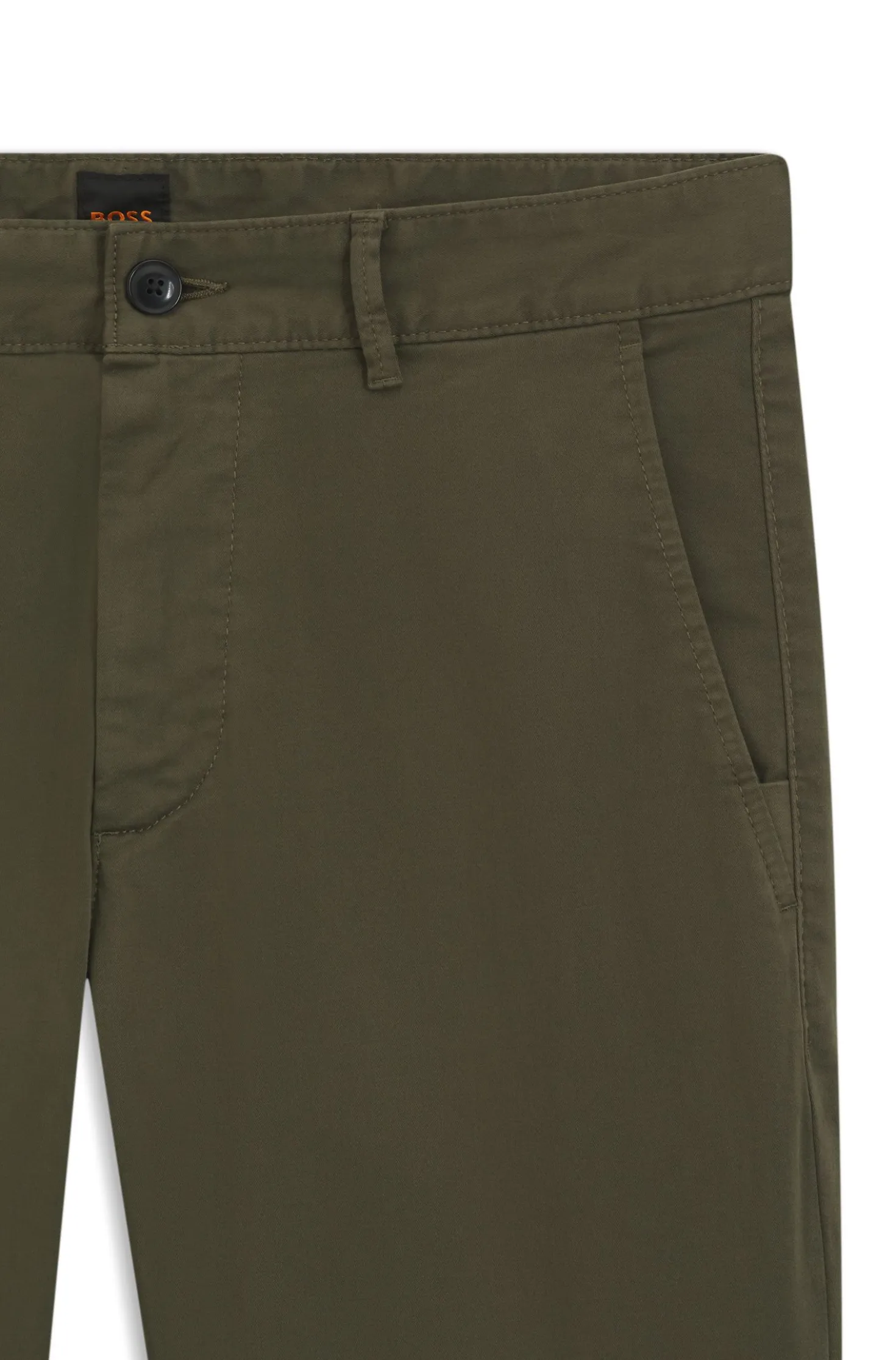 Slim-Fit Hose aus überfärbtem elastischem Satin