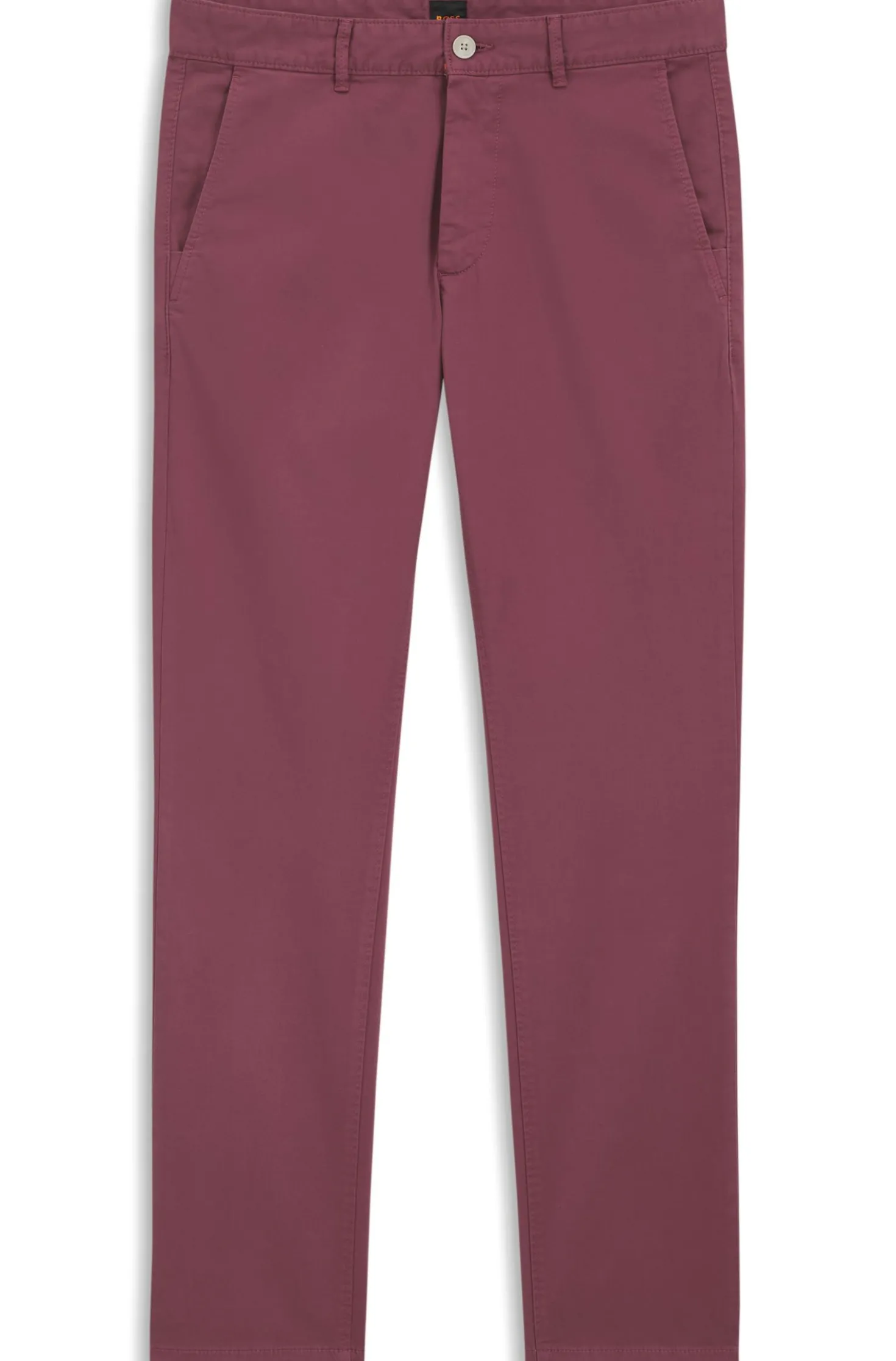 Slim-Fit Hose aus überfärbtem elastischem Satin