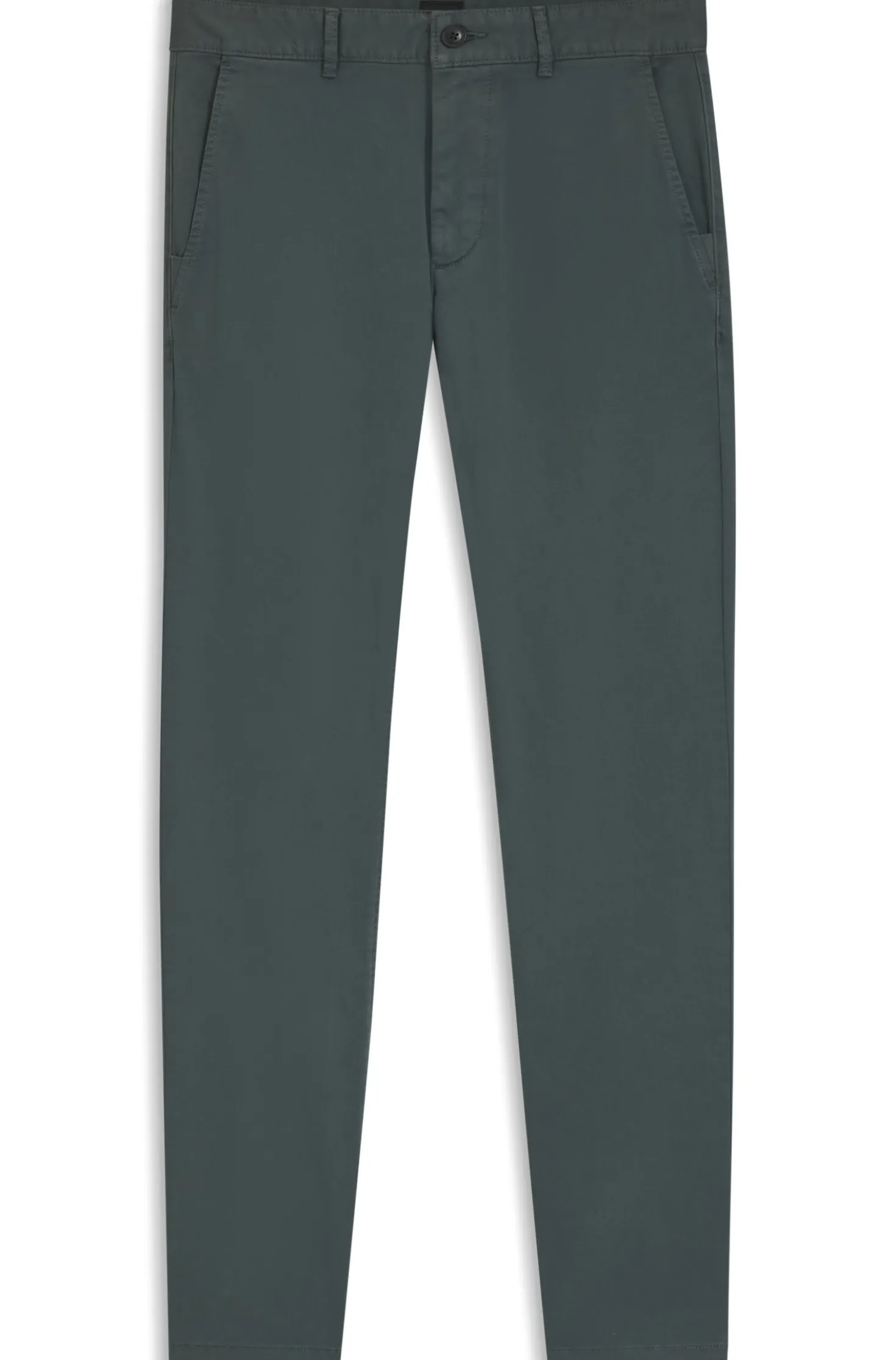 Slim-Fit Hose aus überfärbtem elastischem Satin