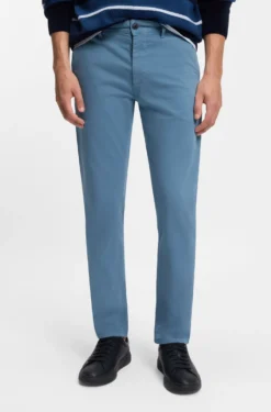 Slim-Fit Hose aus überfärbtem elastischem Satin
