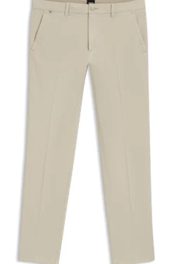 Slim-Fit Hose aus elastischer Baumwoll-Gabardine
