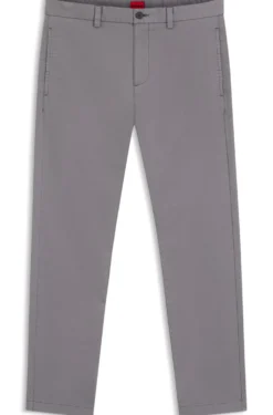 Slim-Fit Hose aus elastischer Baumwoll-Gabardine