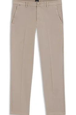 Slim-Fit Hose aus elastischer Baumwoll-Gabardine
