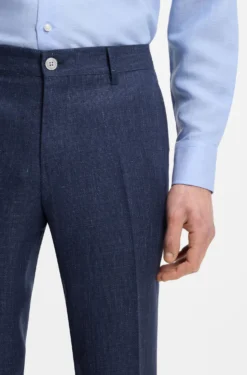 Slim-Fit Hose aus Leinen-Mix