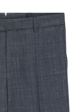 Slim-Fit Hose aus Schurwoll-Mix mit Seide und Leinen