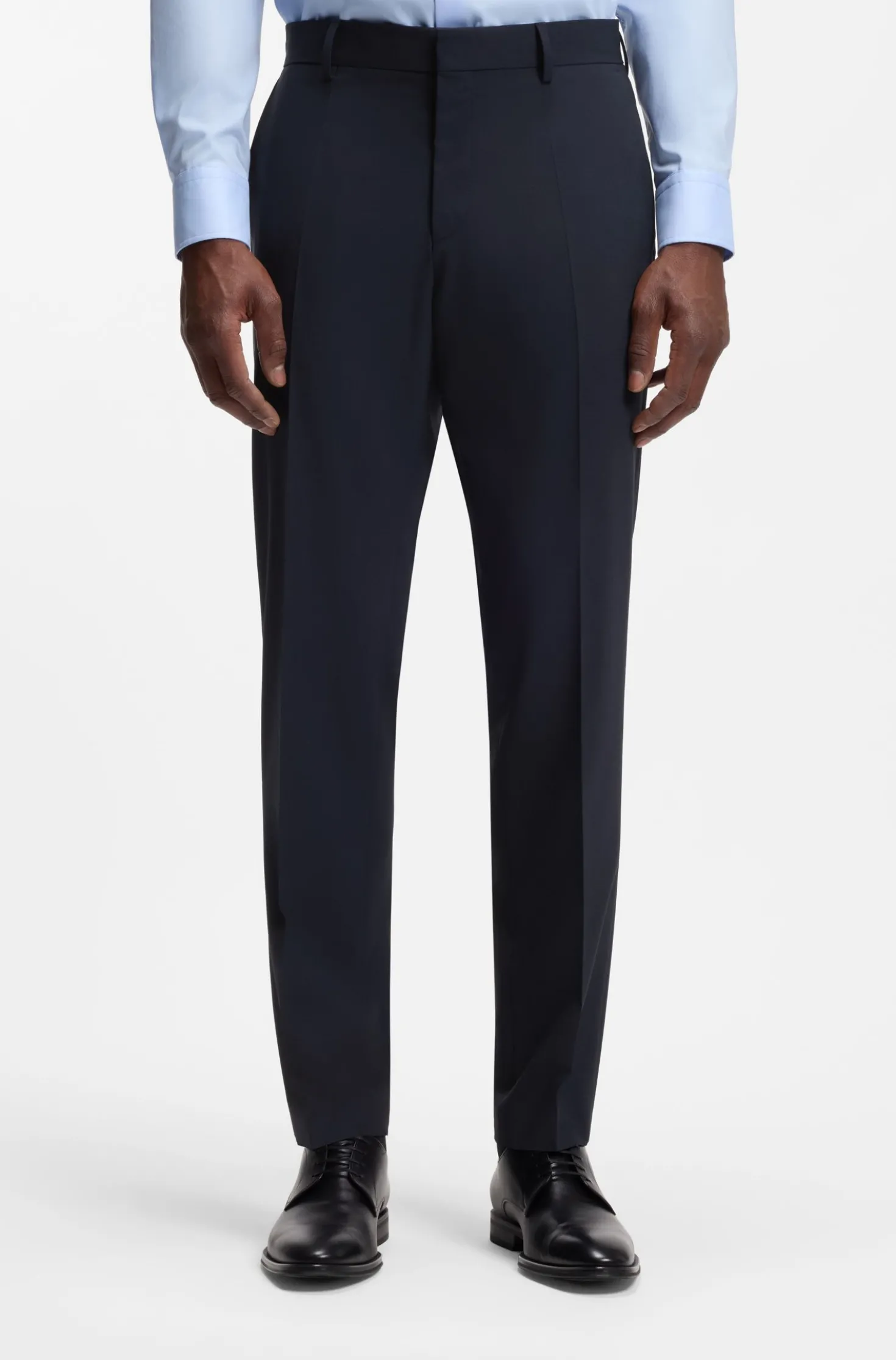 Slim-Fit Hose aus Stretch-Wolle