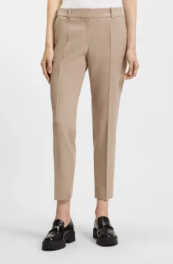Slim-Fit Hose mit geschlitztem Saum