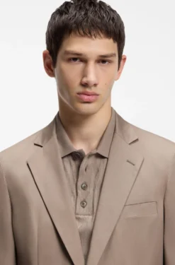 Slim-Fit Jacke aus elastischer Baumwolle