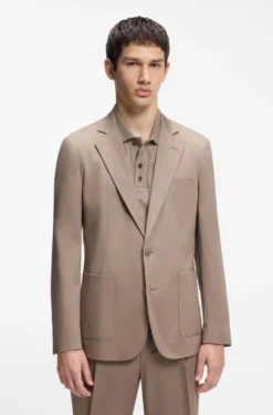Slim-Fit Jacke aus elastischer Baumwolle