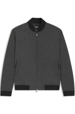 Slim-Fit Jacke aus knitterfreiem Gewebe