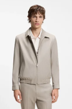Slim-Fit Jacke aus Stretch-Twill
