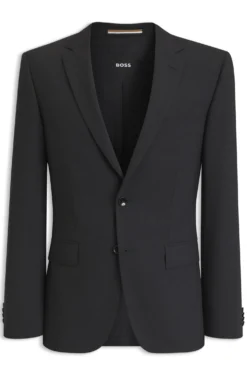 Slim-Fit Jacke aus Stretch-Wolle